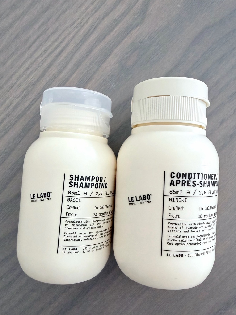 Le Labo Basil Shampoo & Conditioner 85ml each